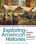 Cover: Exploring American Histories, Volume 2 - Bedford/Saint Martin's
