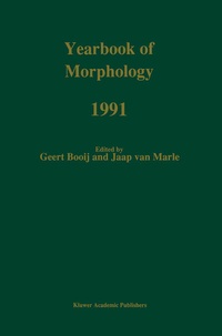 Abbildung von: Yearbook of Morphology 1991 - Kluwer Academic Publishers