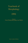Cover: Yearbook of Morphology 1991 - Springer