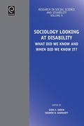 Cover: Sociology Looking at Disability - Emerald Group Publishing Limited