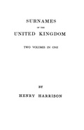Cover: Surnames of the United Kingdom - Genealogical Publishing Company