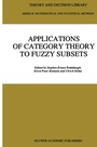 Cover: Applications of Category Theory to Fuzzy Subsets - Springer