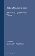 Cover: Italian Studies in Law, 1991:Vol. I:A Review of Legal Problems - Kluwer Academic Publishers