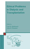 Cover: Ethical Problems in Dialysis and Transplantation - Springer