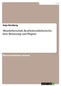 Cover: Miturheberschaft, Bearbeiterurheberrecht, freie Benutzung und Plagiate - GRIN Verlag