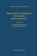 Cover: Henri Theil's Contributions to Economics and Econometrics - Springer