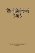 Cover: Bach-Jahrbuch 2015 - Evangelische Verlagsanstalt