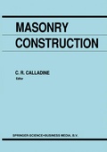 Cover: Masonry Construction - Springer