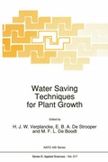 Cover: Water Saving Techniques for Plant Growth - Springer