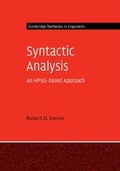 Cover: Syntactic Analysis - Cambridge University Press