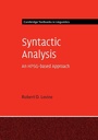 Cover: Syntactic Analysis - Cambridge University Press