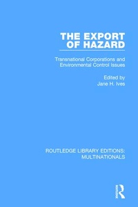 Enlarge image Cover: The Export of Hazard - Routledge