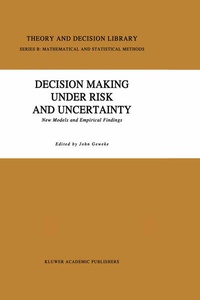 Enlarge image Cover: Decision Making Under Risk and Uncertainty - Springer
