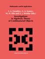 Cover: Investigations in Algebraic Theory of Combinatorial Objects - Kluwer Academic Publishers