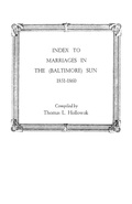 Bild: Index to Marriages in The (Baltlimore) Sun, 1851-1860 - Genealogical Publishing Company