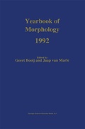 Cover: Yearbook of Morphology 1992 - Springer