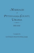 Bild: Marriages of Pittsylvania County, Virgina, 1806-1830 - Genealogical Publishing Company