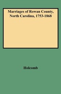 Cover: Marriages of Rowan County, North Carolina, 1753-1868 - Genealogical Publishing Company