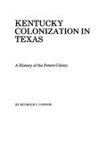 Cover: Kentucky Colonization in Texas - Genealogical Publishing Company