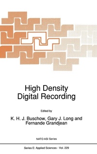 Enlarge image Cover: High Density Digital Recording - Kluwer Academic Publishers