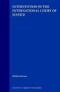 Abbildung von: Intervention in the International Court of Justice - Kluwer Academic Publishers