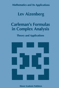 Enlarge image Cover: Carleman's Formulas in Complex Analysis - Springer
