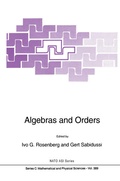 Cover: Algebras and Orders - Kluwer Academic Publishers