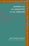 Cover: Lessons on the Analytic of the Sublime - Stanford University Press