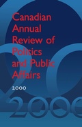 Cover: Canadian Annual Review of Politics and Public Affairs 2000 - University of Toronto Press