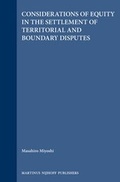 Abbildung von: Considerations of Equity in the Settlement of Territorial and Boundary Disputes - Kluwer Academic Publishers