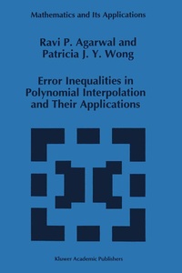 Enlarge image Cover: Error Inequalities in Polynomial Interpolation and Their Applications - Springer