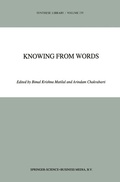 Cover: Knowing from Words - Kluwer Academic Publishers