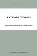 Cover: Knowing from Words - Springer
