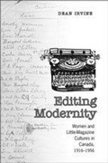 Cover: Editing Modernity - University of Toronto Press