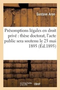 Cover: Theorie Generale Des Presomptions Legales En Droit Prive - Hachette Livre - Bnf