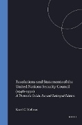 Cover: Resolutions and Statements of the United Nations Security Council, 1946-1992:A Thematic Guide - Kluwer Academic Publishers