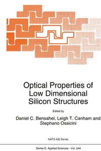 Enlarge image Cover: Optical Properties of Low Dimensional Silicon Structures - Kluwer Academic Publishers