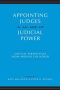 Cover: Appointing Judges in an Age of Judicial Power - University of Toronto Press