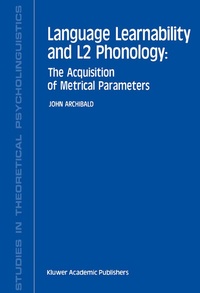 Abbildung von: Language Learnability and L2 Phonology - Kluwer Academic Publishers