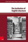 Cover: The Institution of English Literature - Brill Deutschland