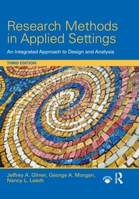 Enlarge image Cover: Research Methods in Applied Settings - Routledge