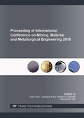 Cover: Proceeding of International Conference on Mining, Material and Metallurgical Engineering 2016 - Trans Tech Publications Ltd