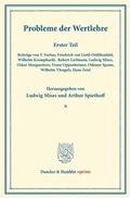 Cover: Probleme der Wertlehre. - Duncker & Humblot