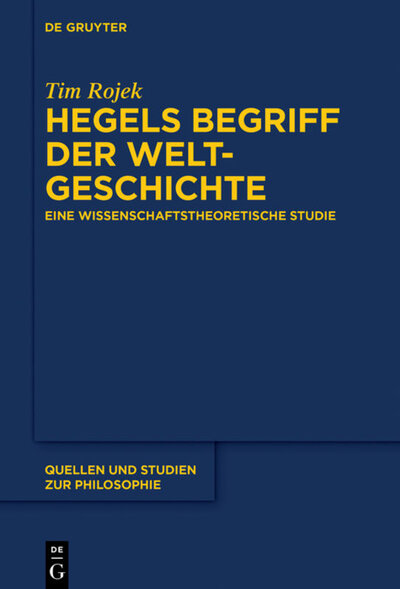 Abbildung von: Hegels Begriff der Weltgeschichte - De Gruyter