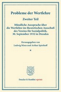 Abbildung von: Probleme der Wertlehre - Duncker & Humblot
