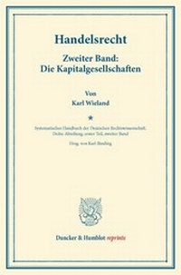 Abbildung von: Handelsrecht - Duncker & Humblot