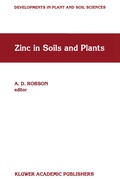 Cover: Zinc in Soils and Plants - Springer