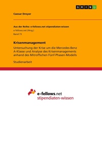 Abbildung von: Krisenmanagement - Grin Verlag