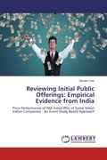 Cover: Reviewing Initial Public Offerings: Empirical Evidence from India - LAP Lambert Academic Publishing
