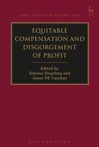 Enlarge image Cover: Equitable Compensation and Disgorgement of Profit - Hart Publishing
